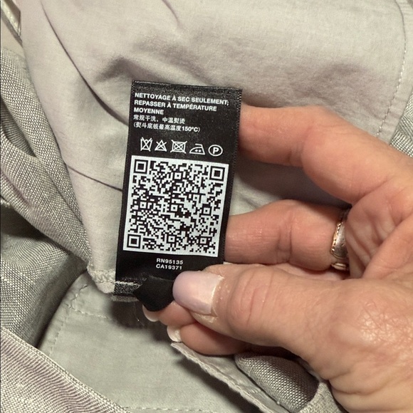 Lafayette 148 New York NWOT Soft Gray Dalton Linen/Wool Blend Trouser Size 14 - Picture 12 of 12